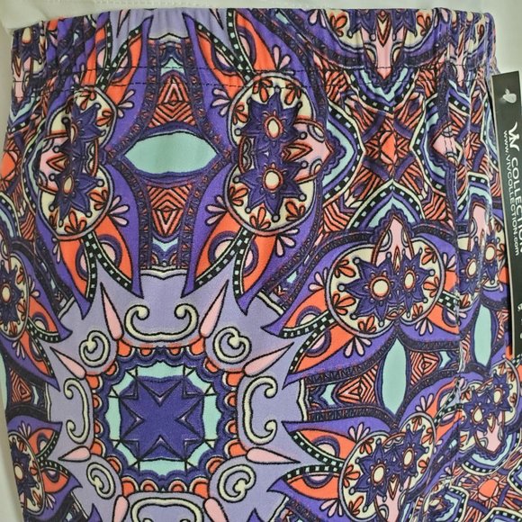 Printed Brushed Leggings - Dimension Zone - Purple - Picture 5 of 8